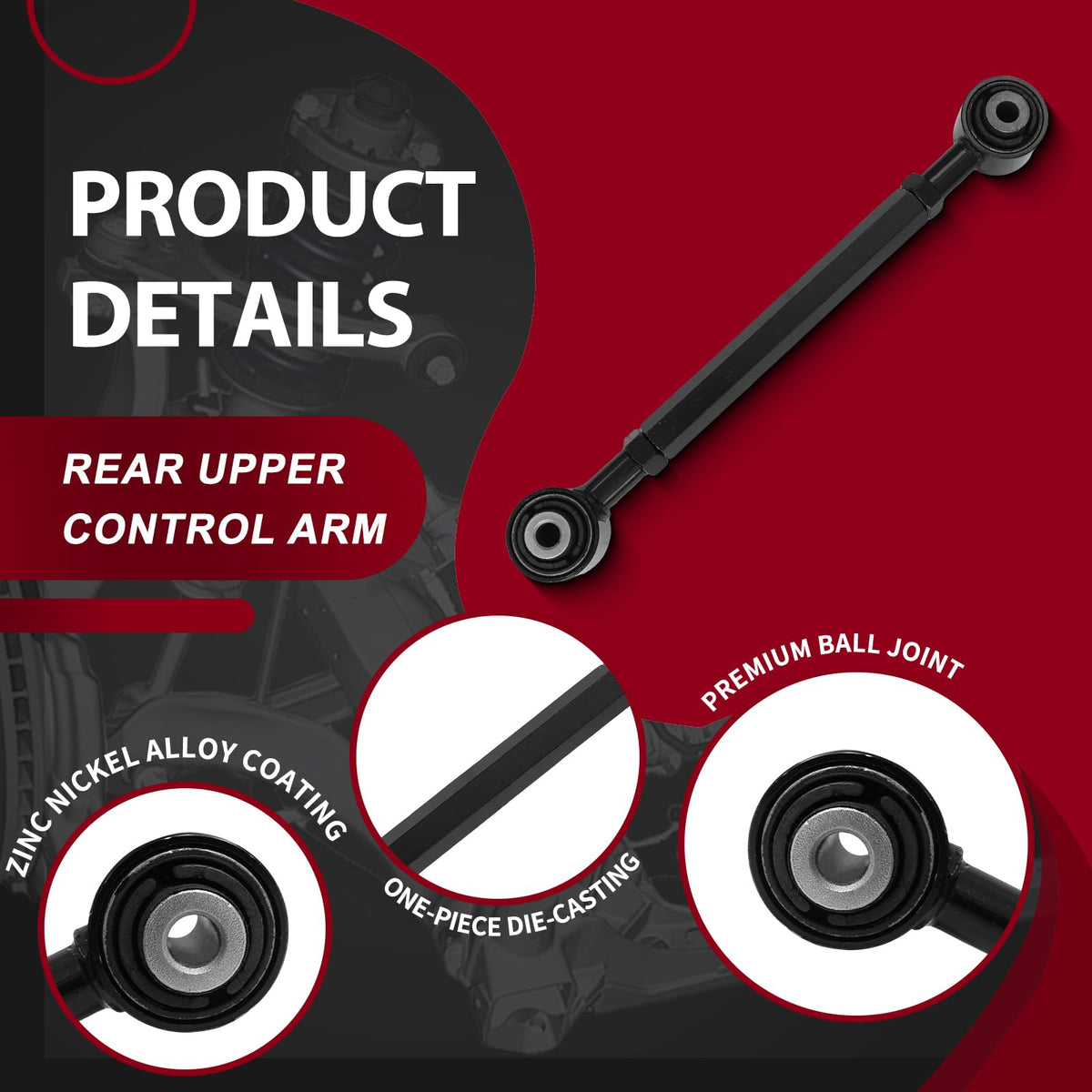 Frenzybro Rear Lower Control Arm Kit with Ball Joint RK100209 8Pcs