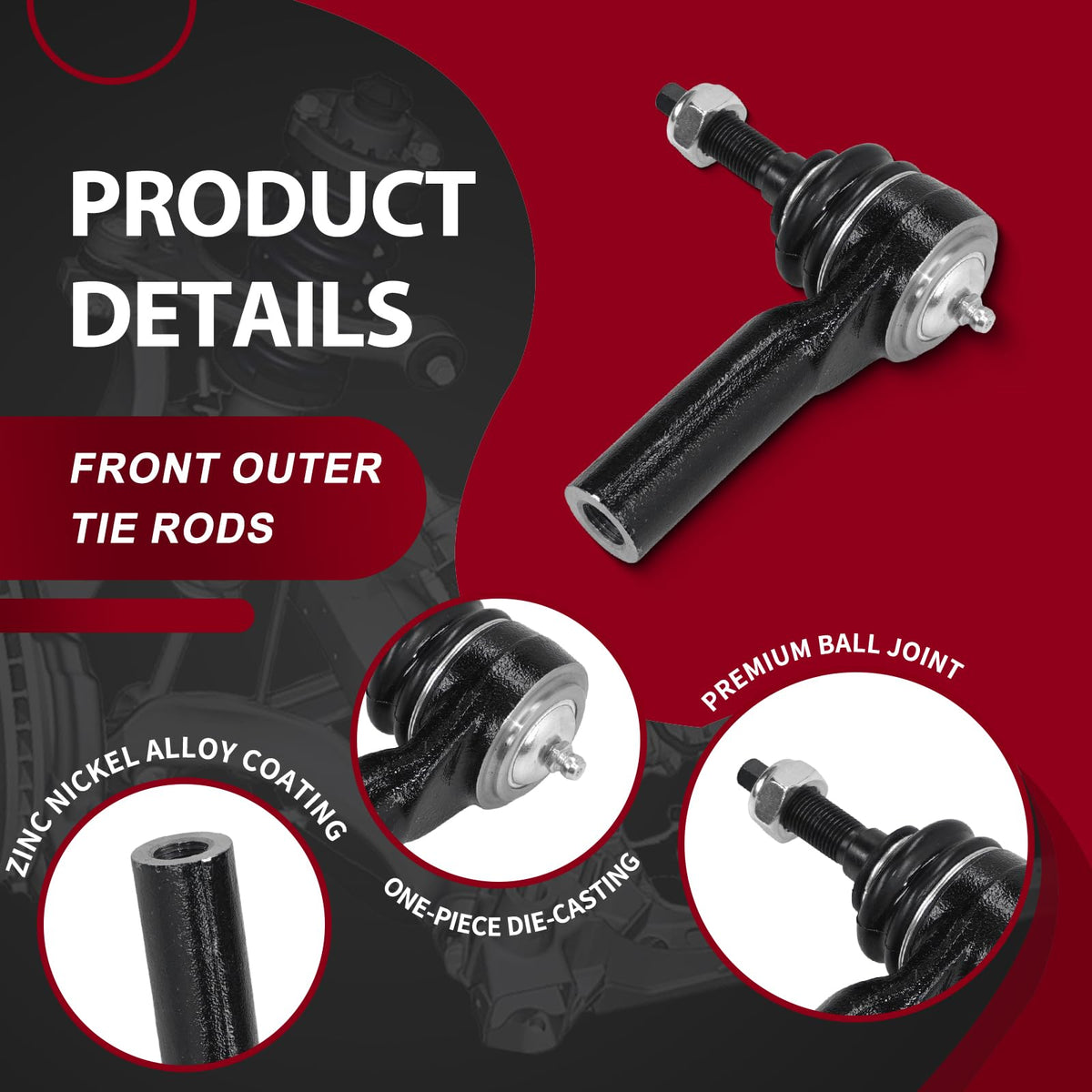 Frenzybro 10PCS Control Arm Front Suspension Kit with Ball Joint