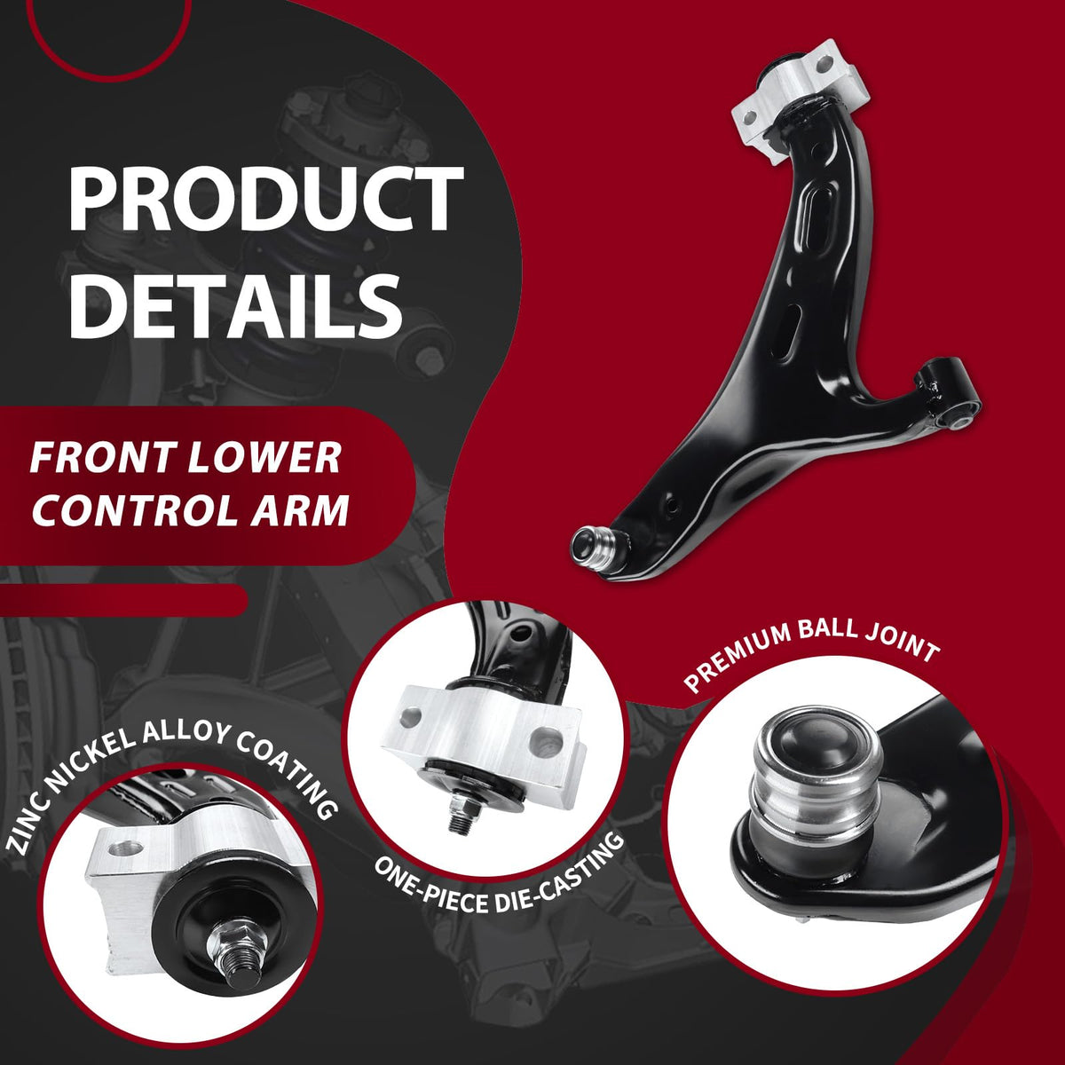 Frenzybro Front Control Arms Kit Fits for Subaru Legacy 2015-2019