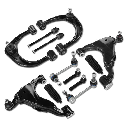 Frenzybro Front Upper Lower Control Arm Suspension Kit Sway Bar Tie Rod End