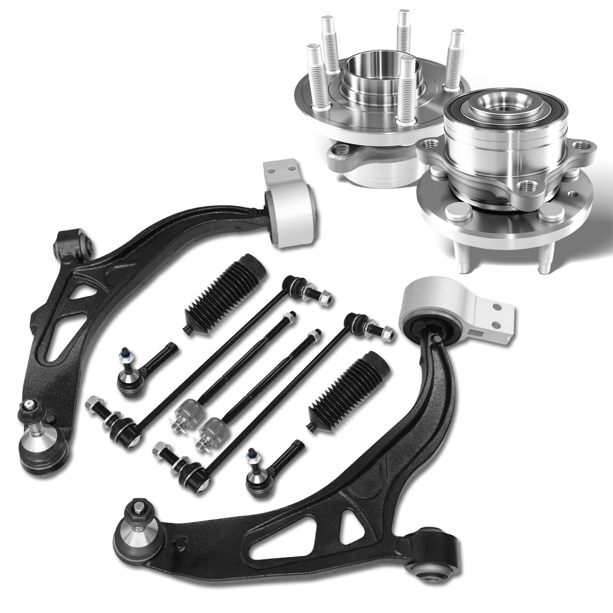 Frenzybro Front Lower Control Arm Wheel Bearing Hub Suspension Kit