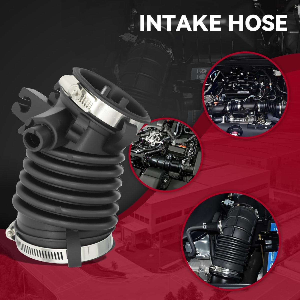 Frenzybro Engine Air Cleaner Intake Hose with Clamps 17225R1AA01 Compatible with Honda Civic 1.8L 2012 2013 2014 2015 1.8L L4