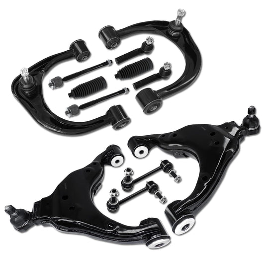 Frenzybro Front Upper Lower Control Arm Suspension Kit Sway Bar Tie Rod End