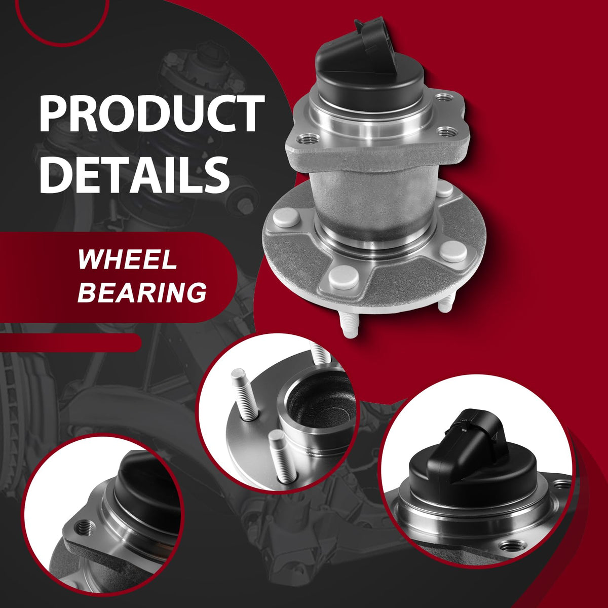 Frenzybro 2 Wheel Bearing Hub 512285 Replacement for 2004-2012 Chevrolet Malibu 2009-2010 Cobalt 2008-2010 HHR 2005-2010 Pont