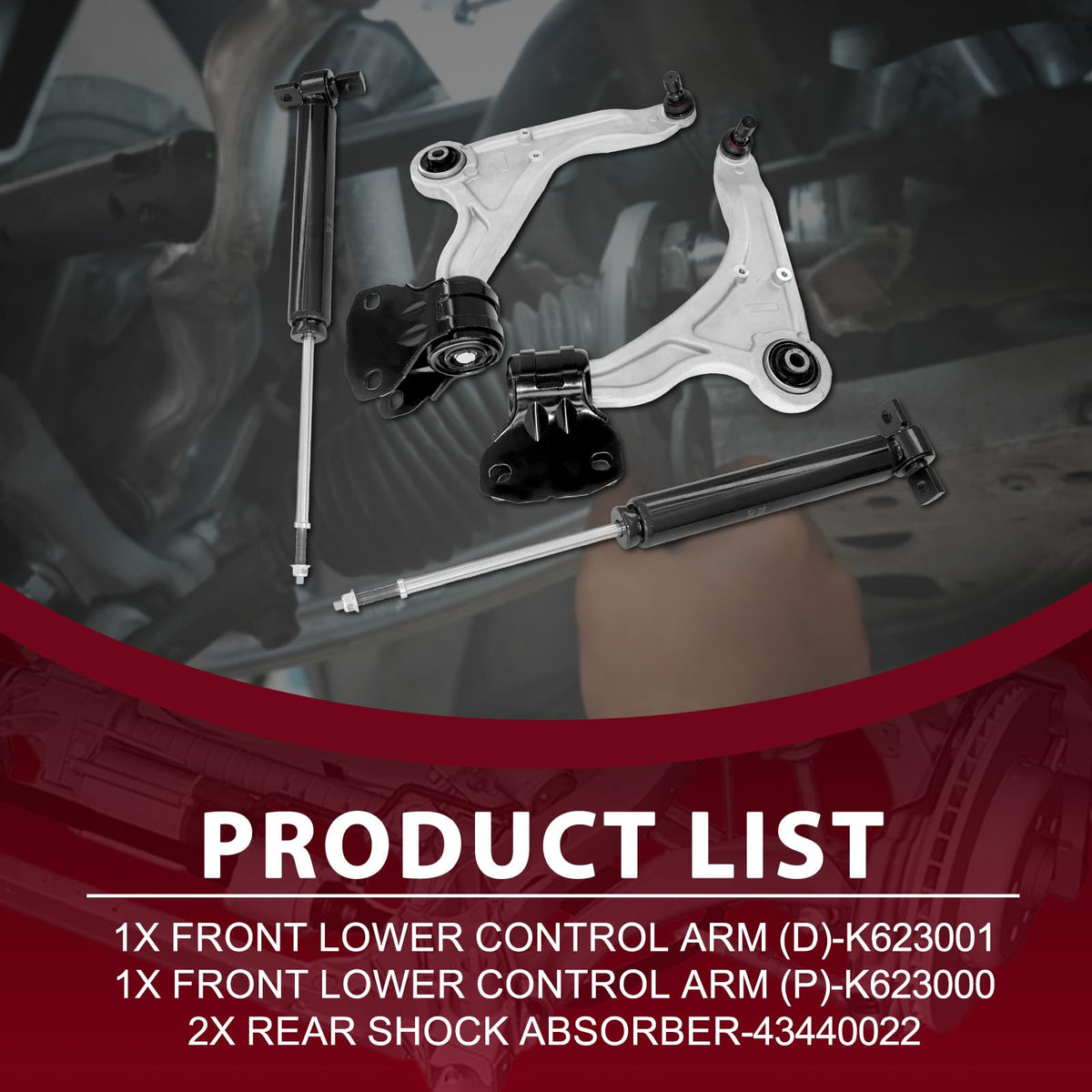 Frenzybro Shock Absorber Front Lower Control Arm Suspension Kit