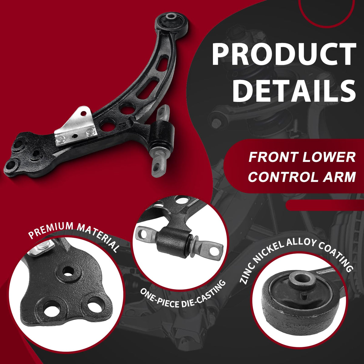 Frenzybro Front Lower Control Arm Suspension Kit for 1997-01 Toyota Camry