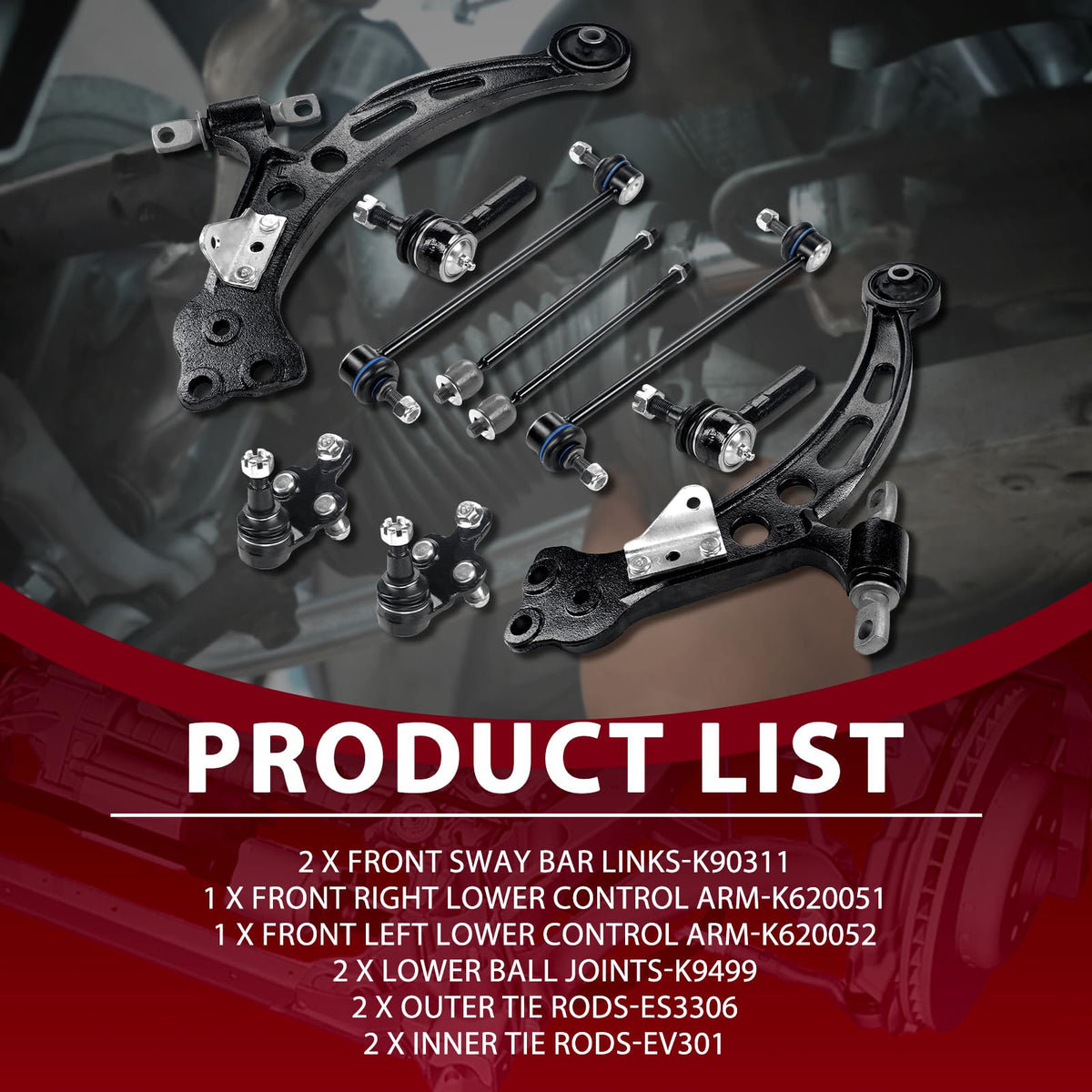 Frenzybro Front Lower Control Arm Suspension Kit for 1997-01 Toyota Camry