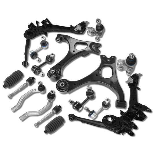 Frenzybro 16 Pcs Front Rear Lower Control Arm Ball Joint Assembly Sway Bar Tie Rod Suspension Kit Replacement For 2006-2011 H