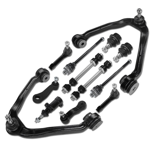 Frenzybro Front Upper Control Arm Pitman Idler Arm Full Suspension Kit 4WD
