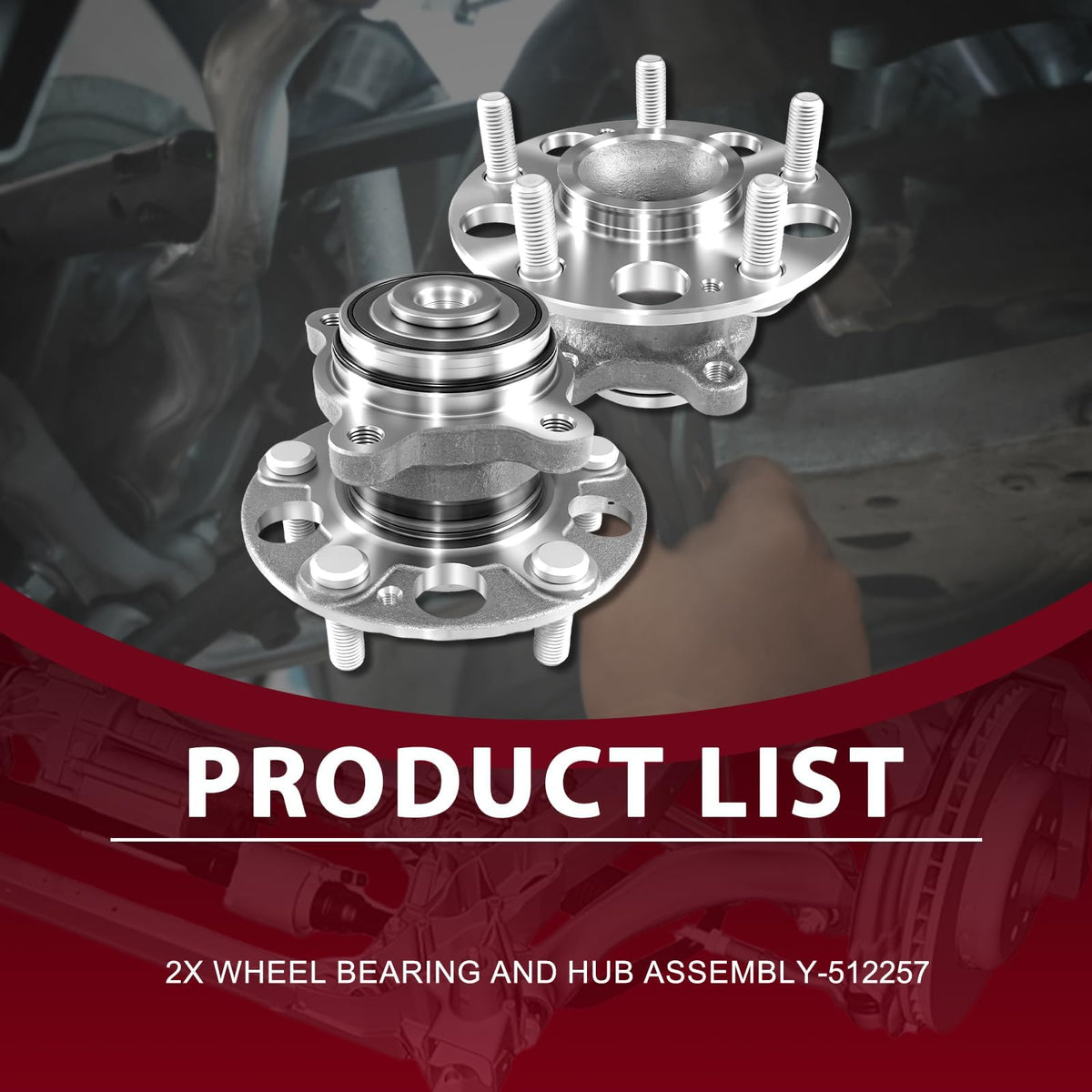 Frenzybro Rear Wheel Hub Bearing Assembly 512257 Replacement for 2006-2011 Honda Civic DX/GX/LX