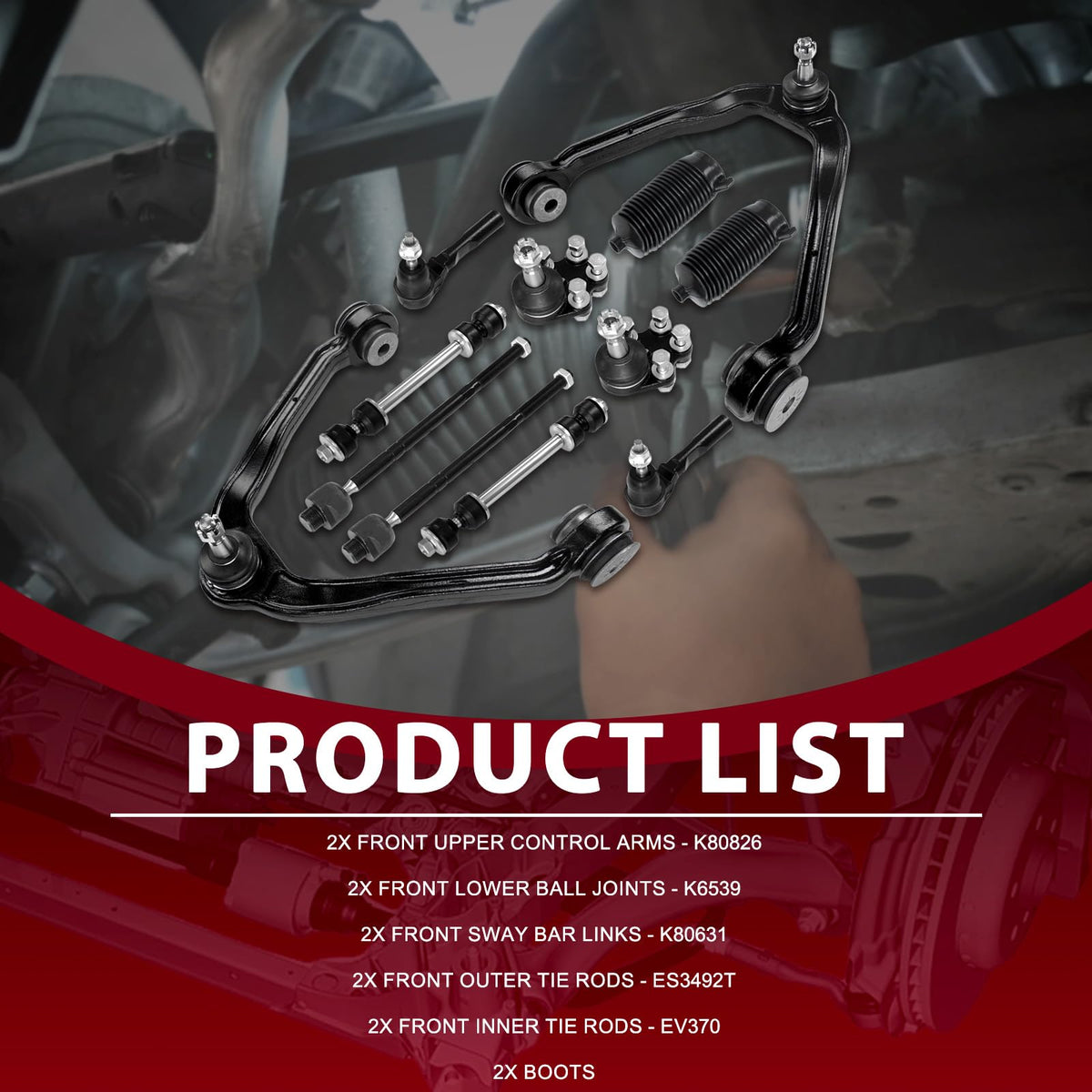 Frenzybro Front Upper Control Arm Complete Suspension Kit RWD
