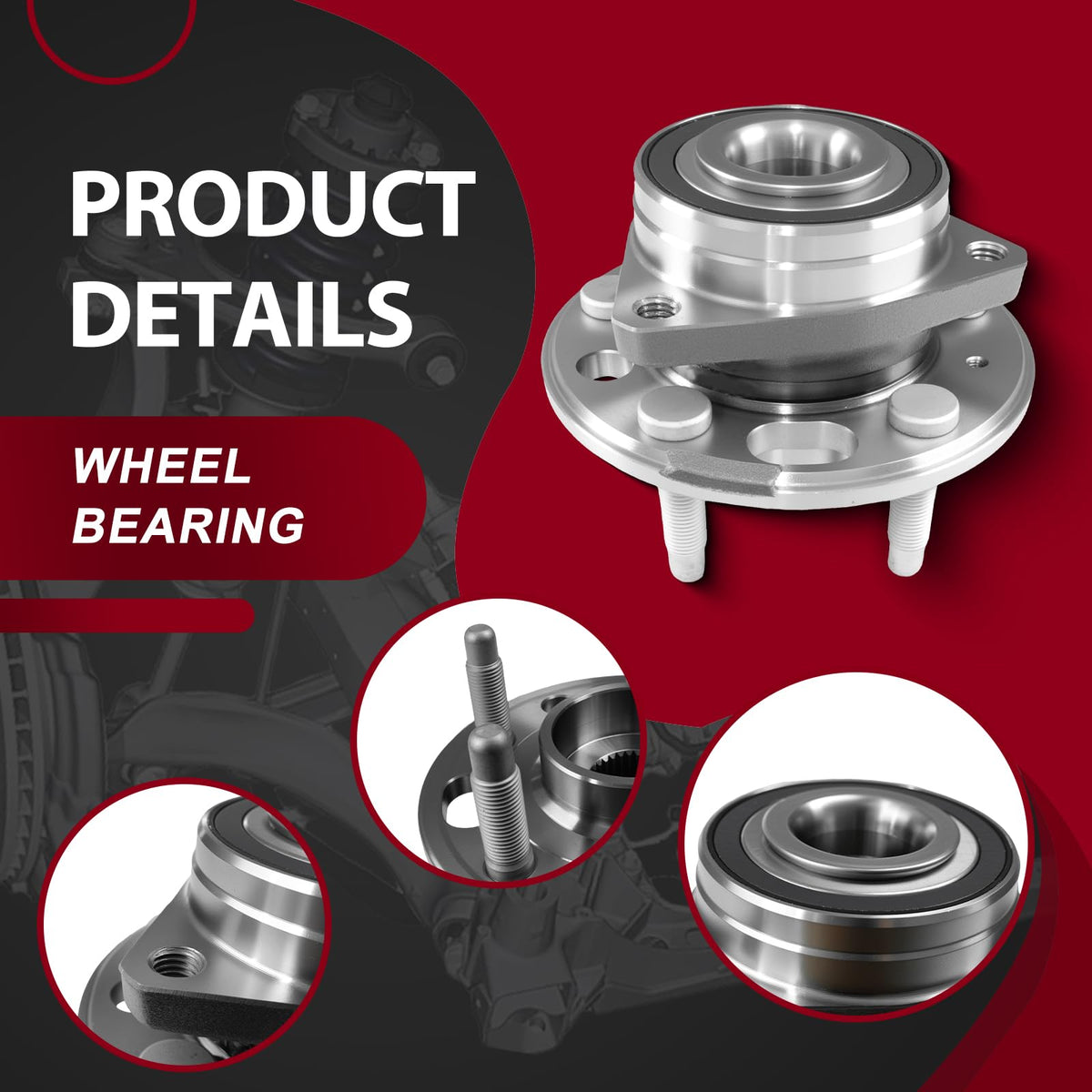 Frenzybro 2 Wheel Bearing Hub 513288 Replacement for 2014-2017 Chevrolet lmpala 2013-2015 Malibu 2011-2017 Buick Regal 2010-2