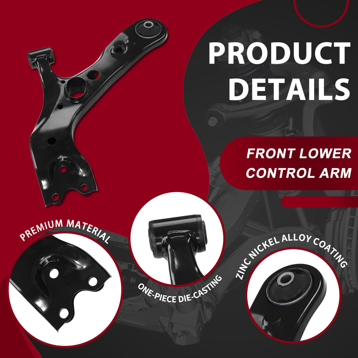 Frenzybro Front Lower Control Arm Suspension Kit for 2006-2018 Toyota RAV4