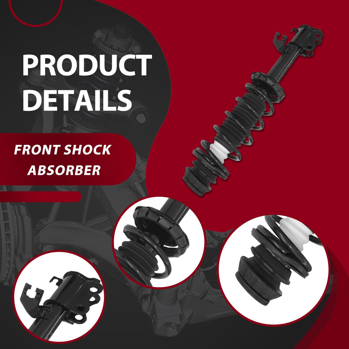 Frenzybro 4Pcs Struts w/Coil Spring Sway Bars Stabilizer End Link Kit