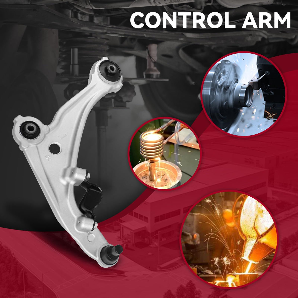 Frenzybro K623001 K623000 Shock Absorber Control Arm Fit for 13-20 Fusion