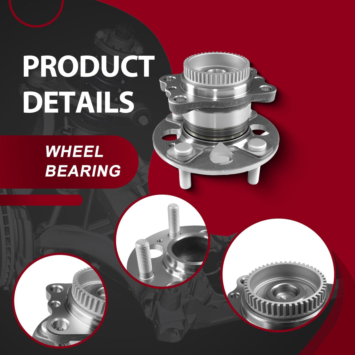 Frenzybro 2 Wheel Bearing Hub 512483 Replacement for 2012-2017 Hyundai Accent Kia Rio