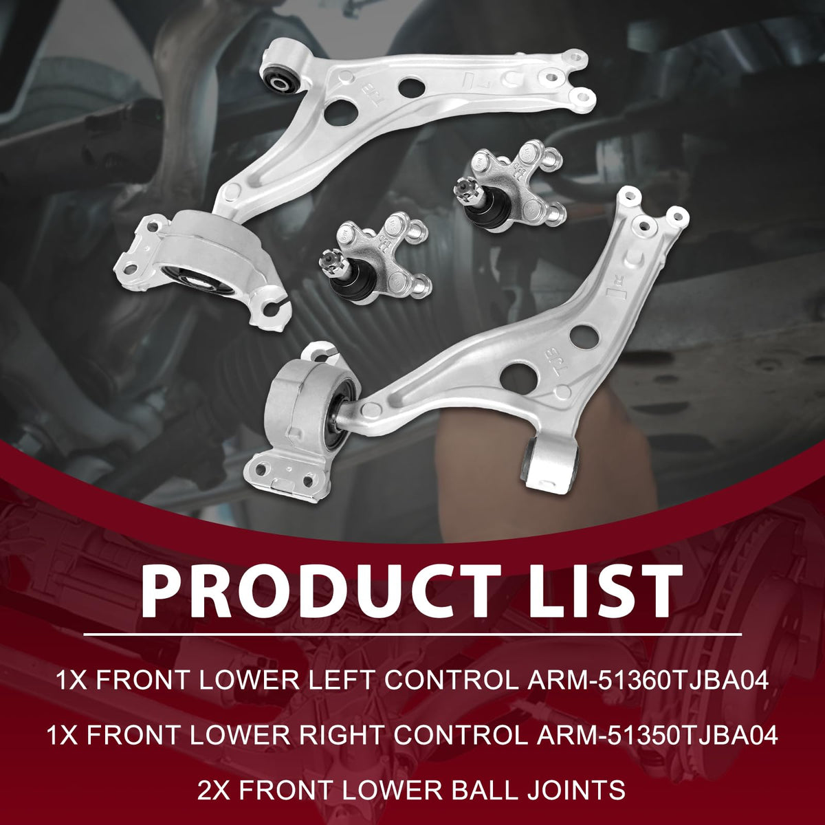 Frenzybro Pair Front Lower Control Arm with Ball Joint Suspension Kit