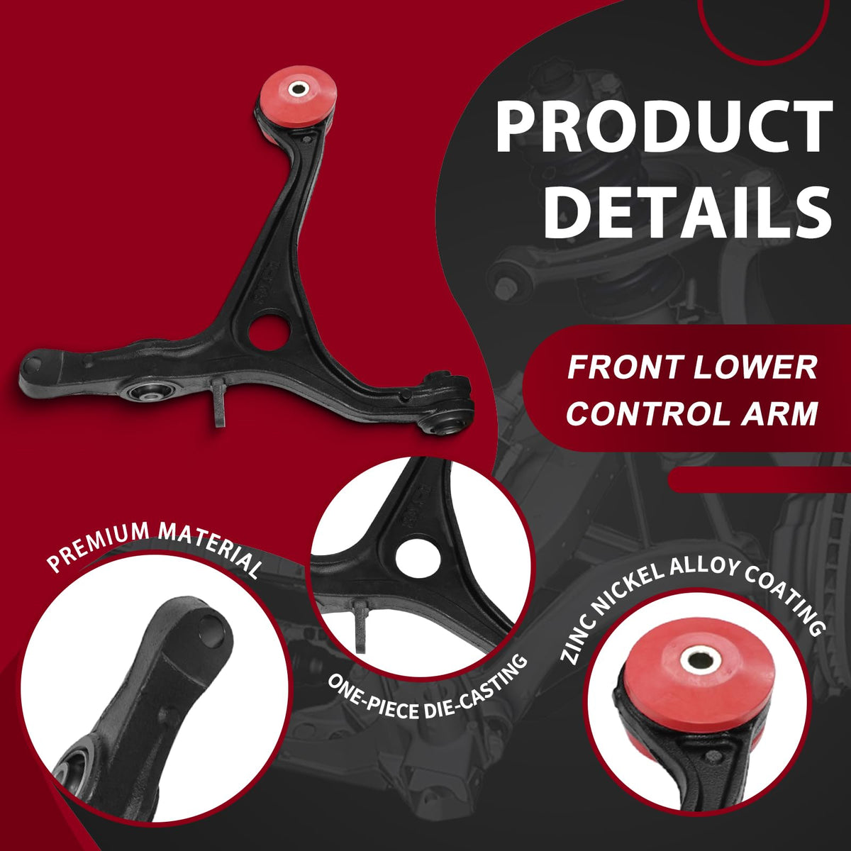 Frenzybro Front Upper Lower Control Arm Suspension Kit for 2004-06 Acura TL