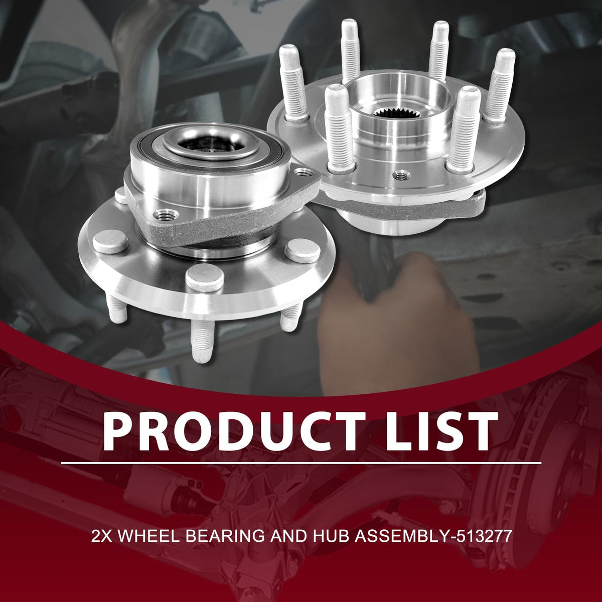 Frenzybro Front Wheel Hub Bearing Assembly Compatible with Buick Enclave 2008-2017, Chevy Traverse 2009-2017, GMC Acadia 2007