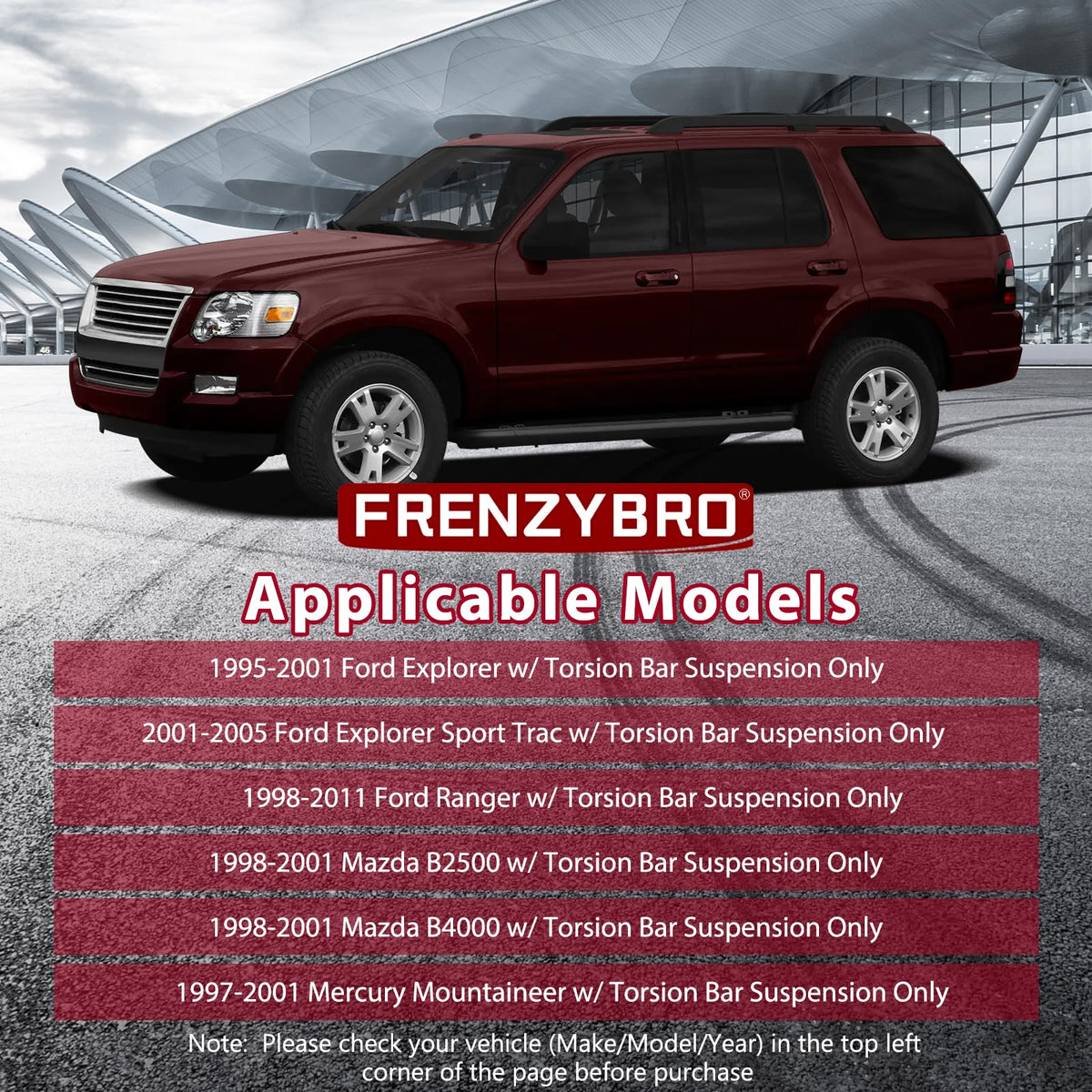 Frenzybro 10 Piece Front Upper Control Arm Front Suspension Kit 4WD&AWD