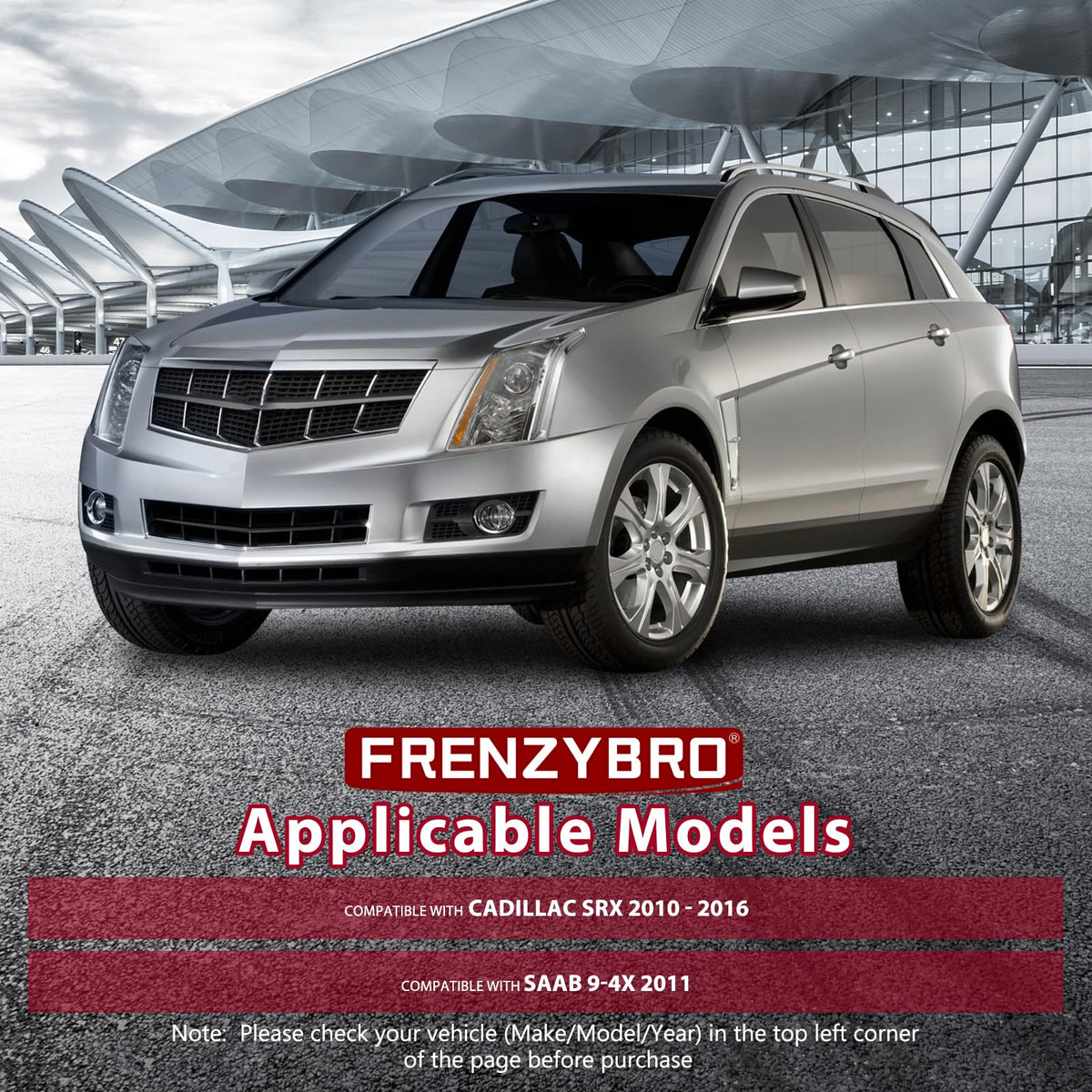 Frenzybro 2pcs Front or Rear Hub Assembly and Wheel Bearing Compatible with Cadillac SRX 2010-2016, 2011 SAAB 9-4X OEM#513289