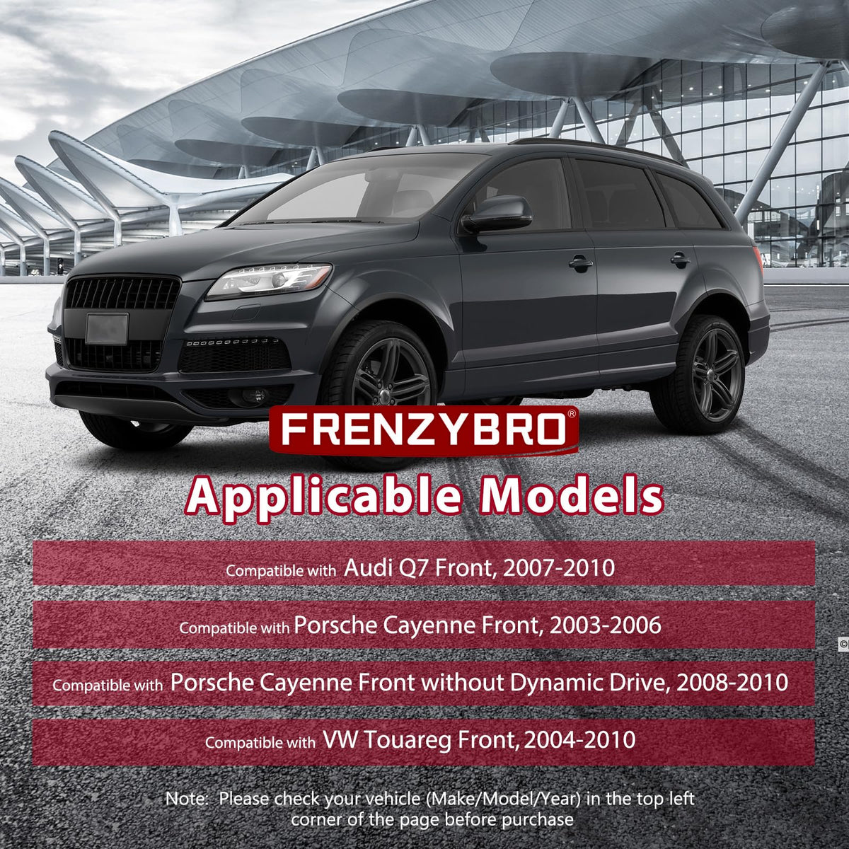 Frenzybro Upper Lower Control Arm Front Suspension Kit for 2007-10 Audi Q7