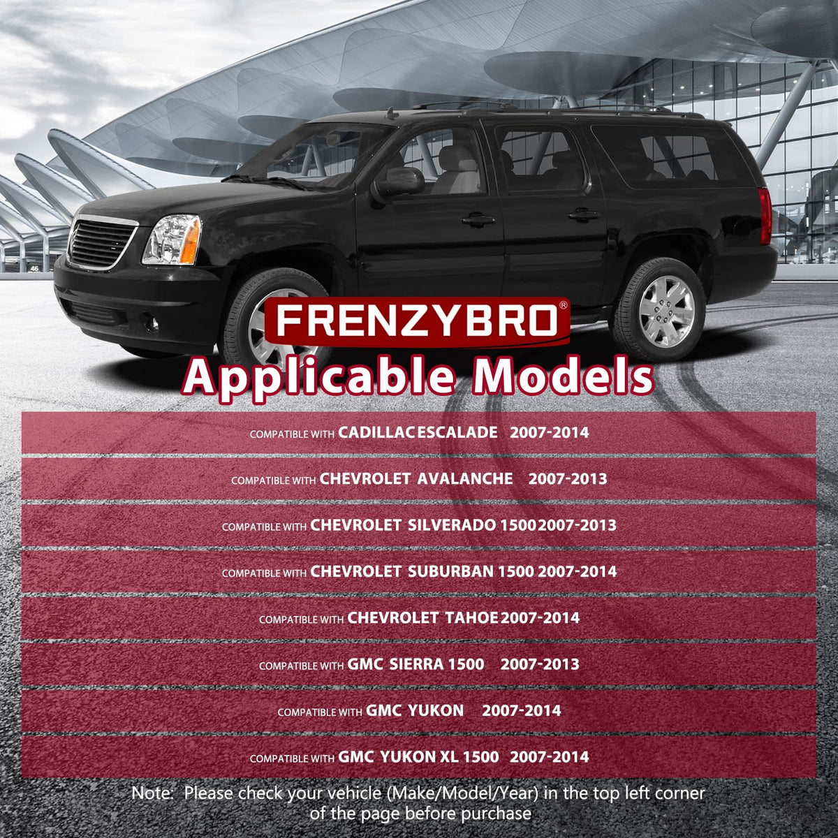 Frenzybro 2pcs Front Hub Assembly and Wheel Bearing Compatible with GMC Sierra 1500 Yukon XL 1500 Chevy Silverado 1500 Suburb